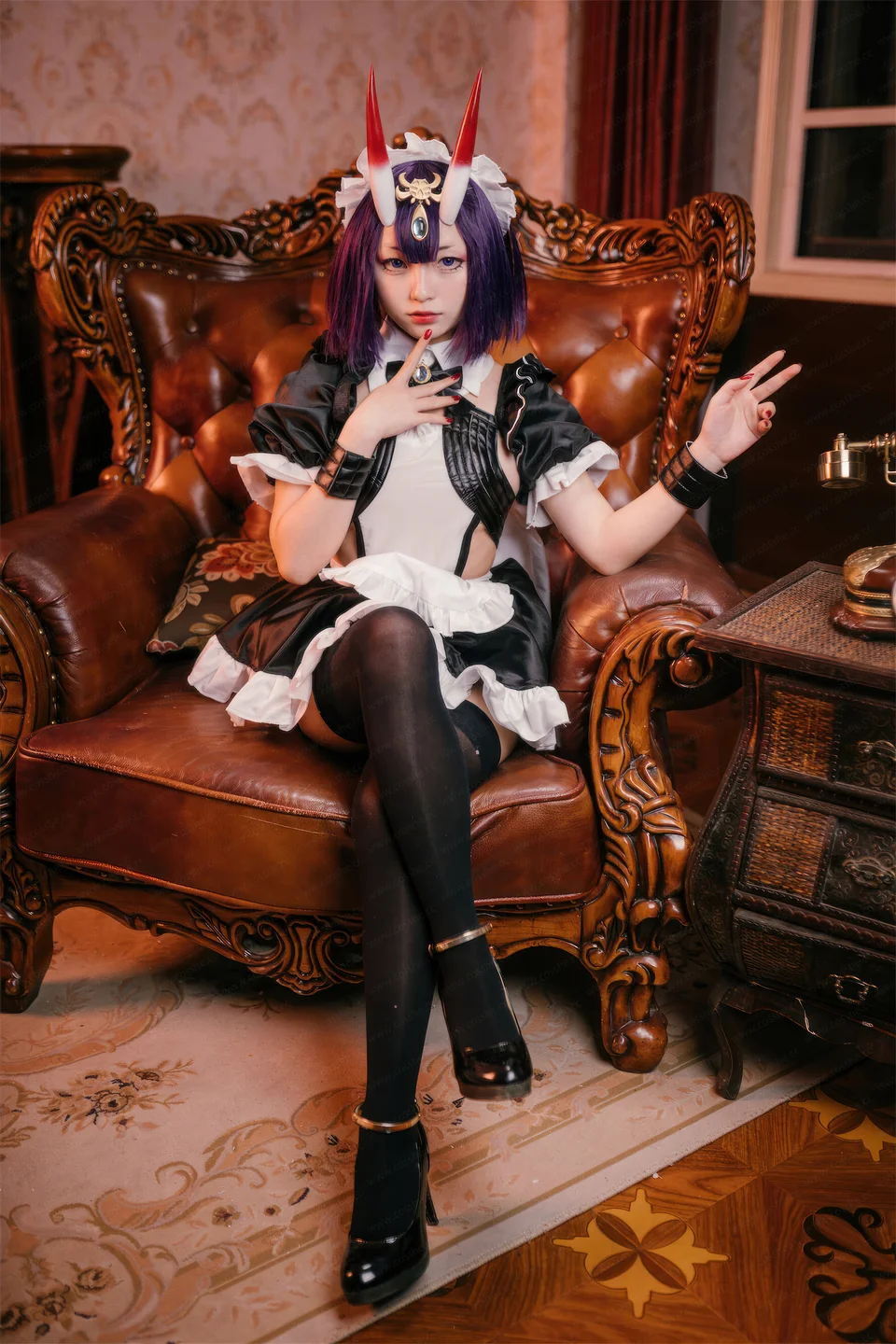 花铃 – FGO 酒吞童子 女仆 [72P-731MB] 【丝足阁写真】011.webp