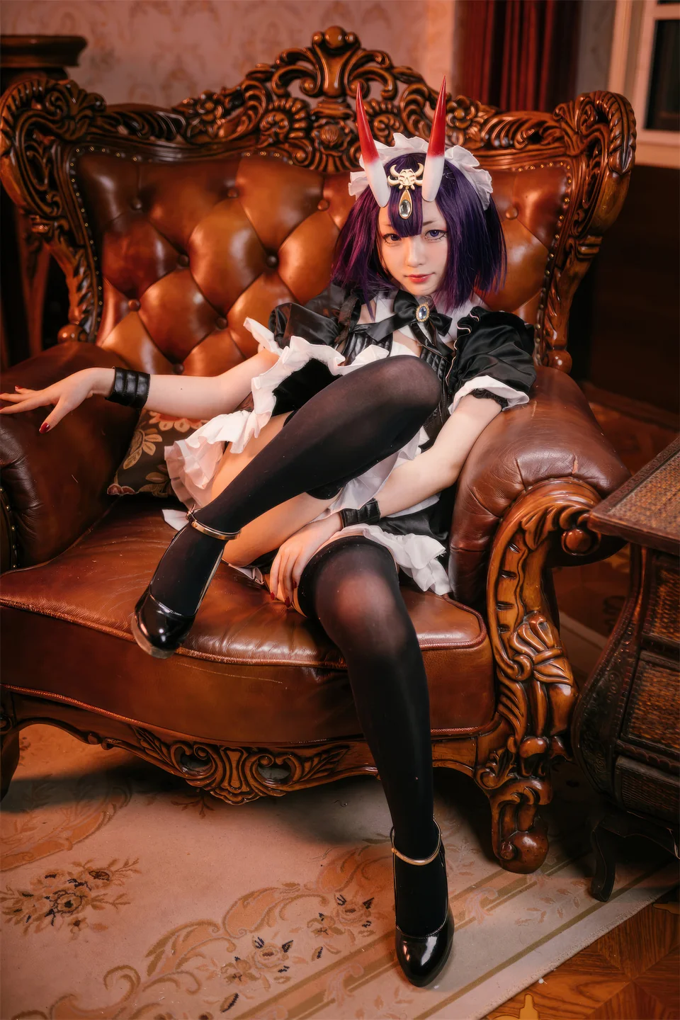 花铃 – FGO 酒吞童子 女仆 [72P-731MB] 【丝足阁写真】015.webp