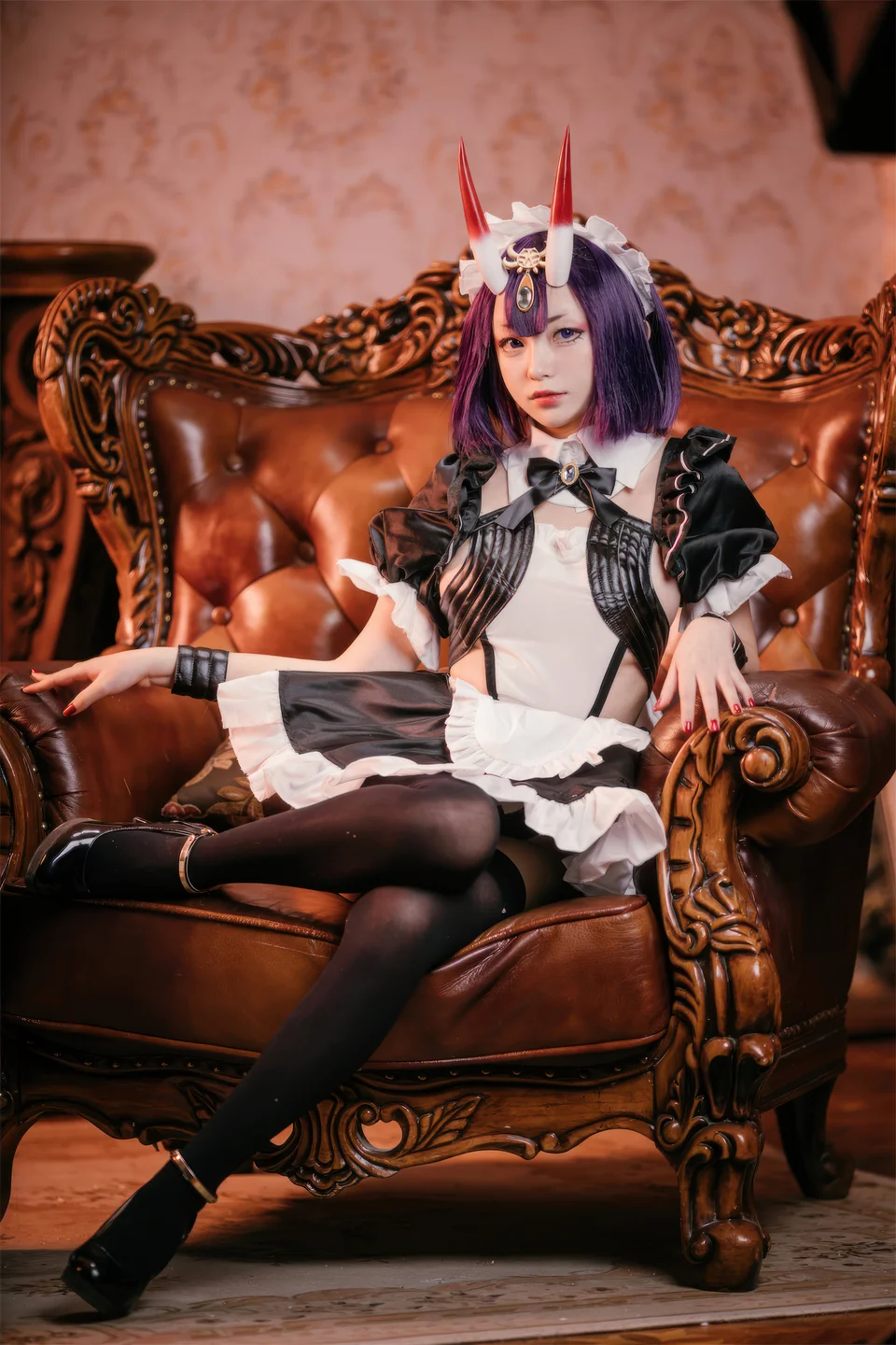 花铃 – FGO 酒吞童子 女仆 [72P-731MB] 【丝足阁写真】017.webp