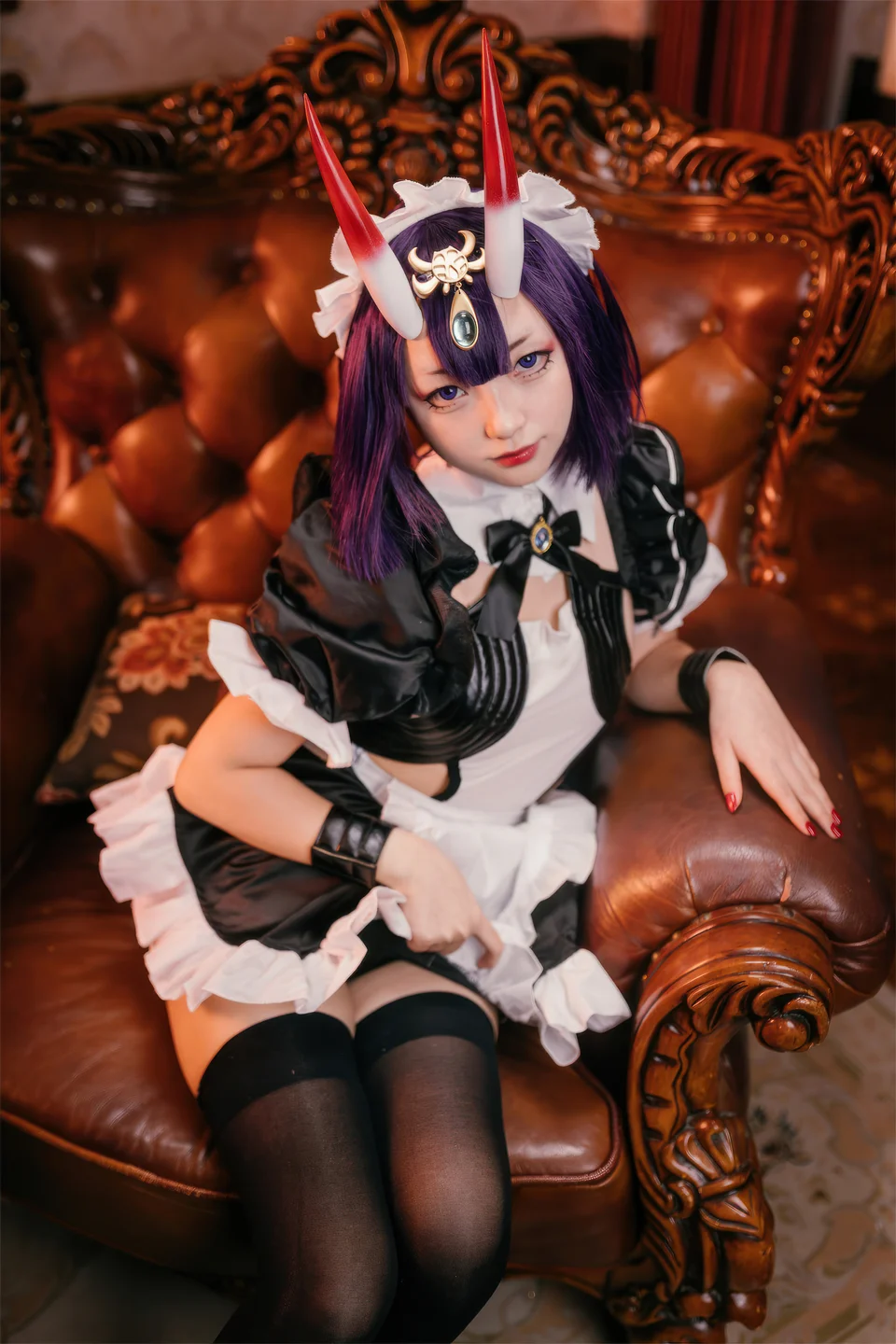 花铃 – FGO 酒吞童子 女仆 [72P-731MB] 【丝足阁写真】018.webp