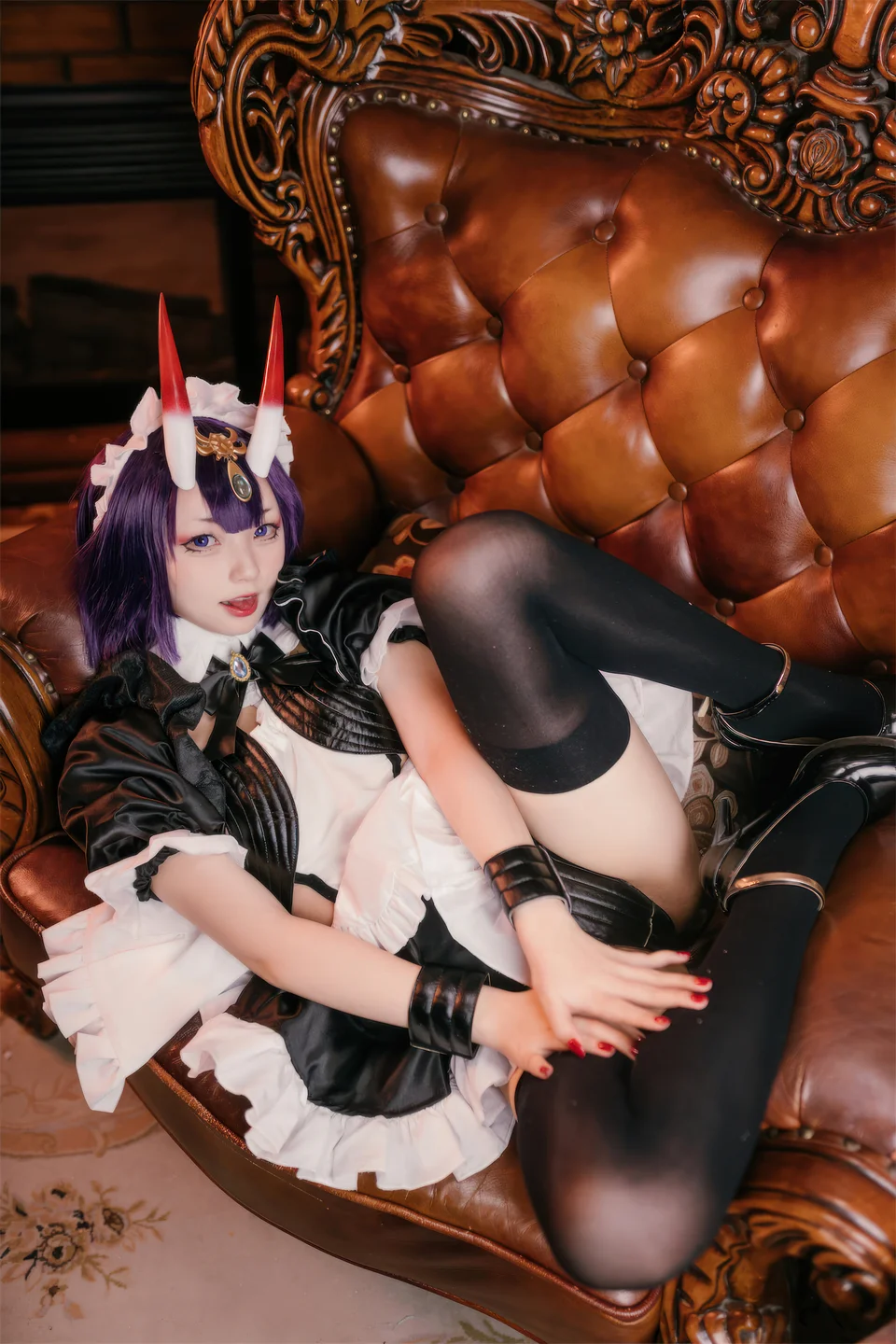 花铃 – FGO 酒吞童子 女仆 [72P-731MB] 【丝足阁写真】022.webp
