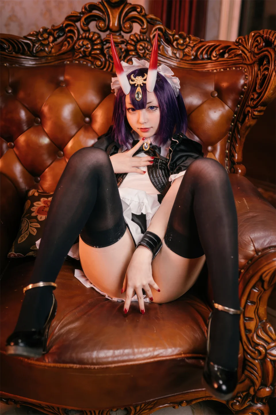 花铃 – FGO 酒吞童子 女仆 [72P-731MB] 【丝足阁写真】043.webp