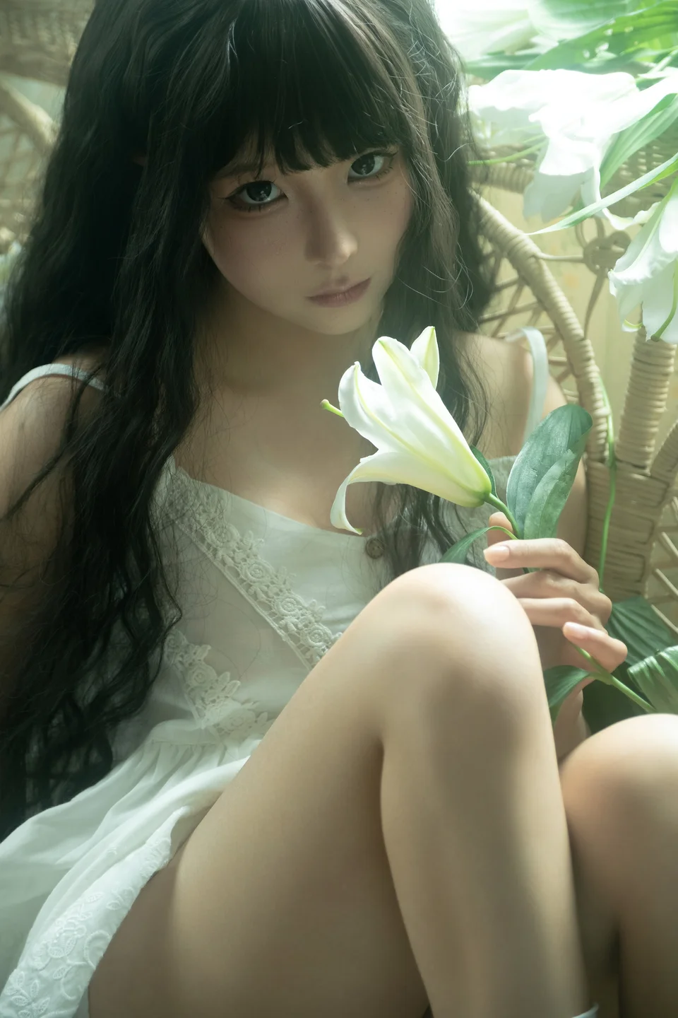 蠢沫沫 – 2024年会员 白吊带 [36P] TG@simisebaisi001.webp