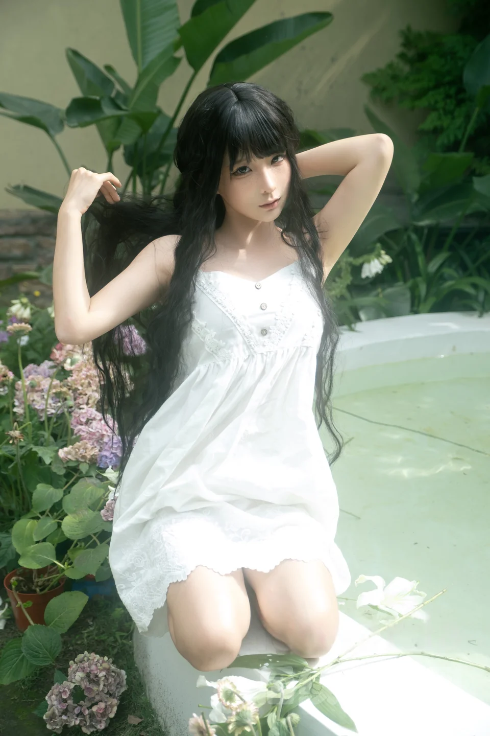 蠢沫沫 – 2024年会员 白吊带 [36P] TG@simisebaisi031.webp
