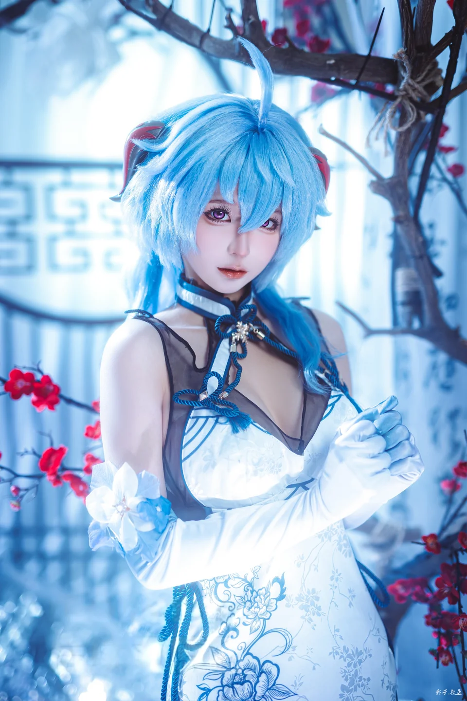 蠢沫沫 - 2024年会员 原神 甘雨旗袍 [27P] tg@simisebaisi12.webp