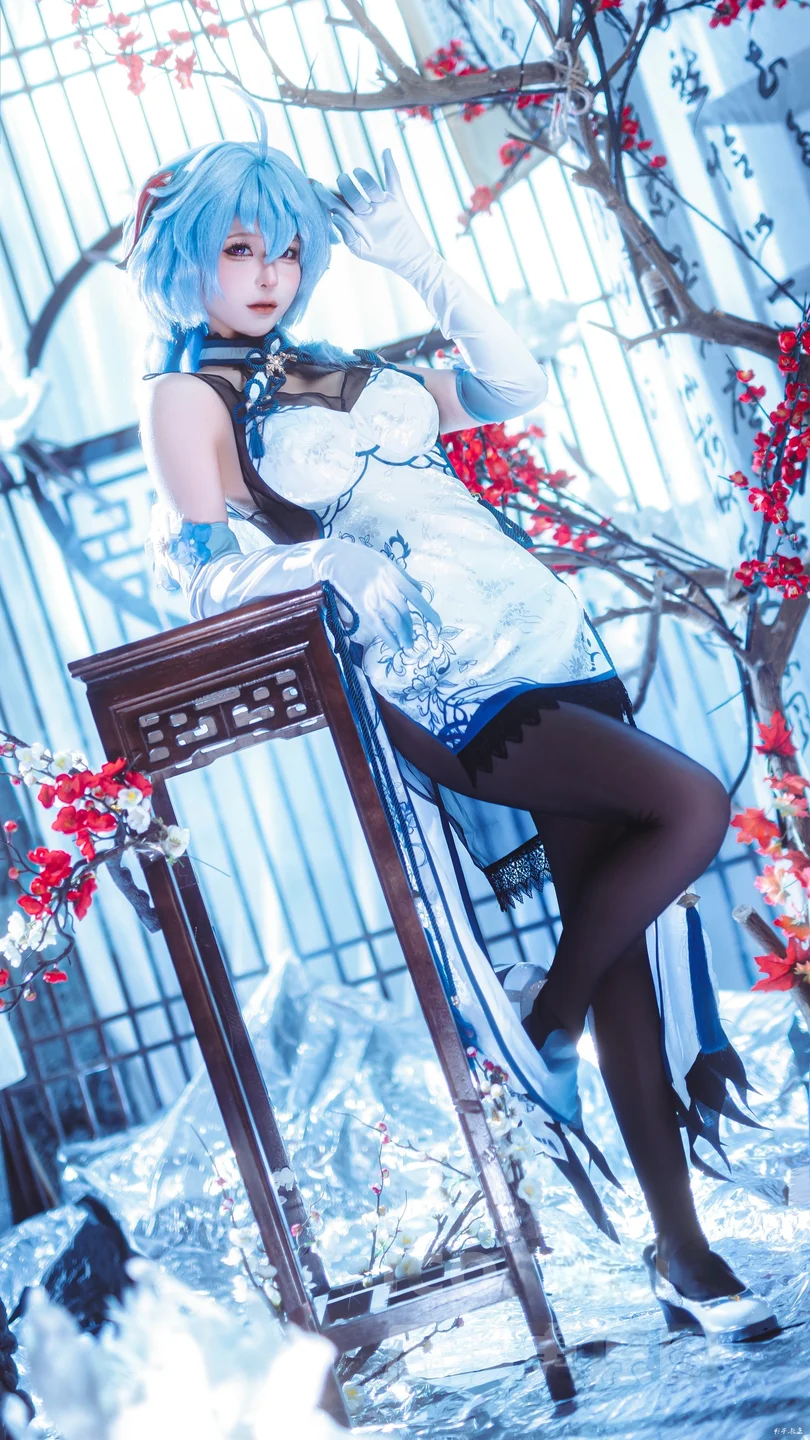 蠢沫沫 - 2024年会员 原神 甘雨旗袍 [27P] tg@simisebaisi26.webp