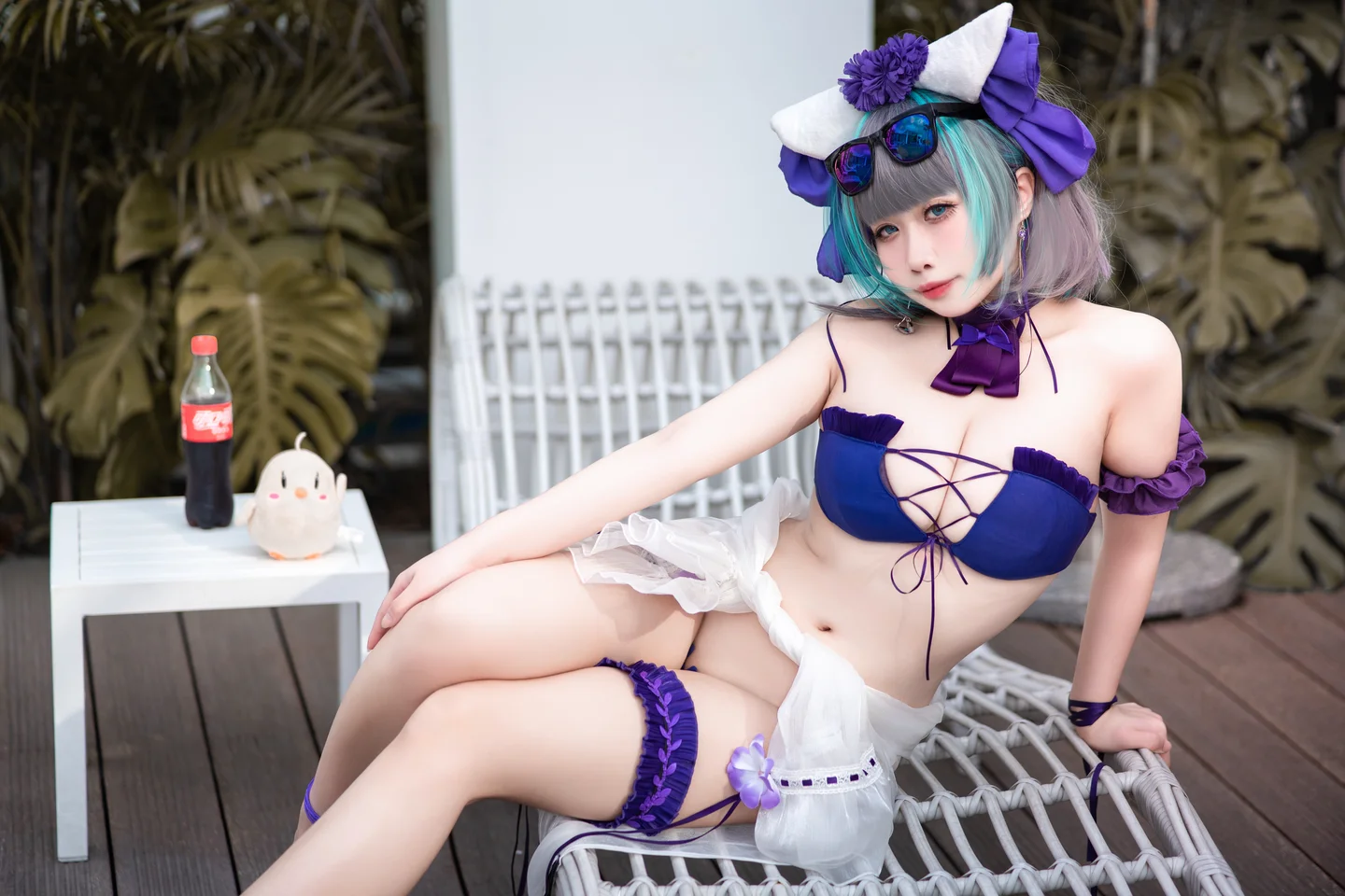 贞子蜜桃 - 碧蓝航线 柴郡泳装 [60P 1V] tg@simisebaisi31.webp