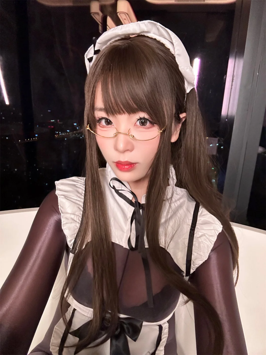 轩萧学姐 – 开档黑丝女仆 [90P-361MB] 【丝足阁写真】081.webp