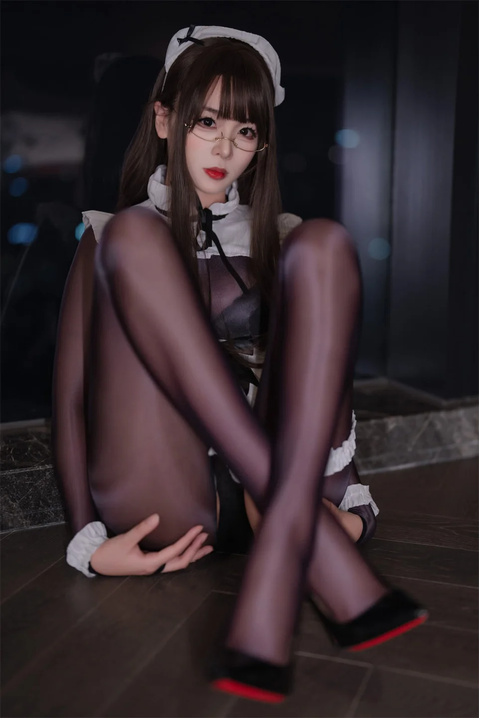 轩萧学姐 - No.065 连体丝女仆 [90P,1V-678MB] 005.webp