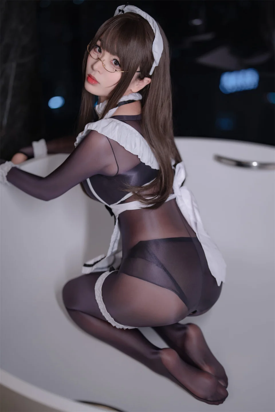 轩萧学姐 - No.065 连体丝女仆 [90P,1V-678MB] 038.webp
