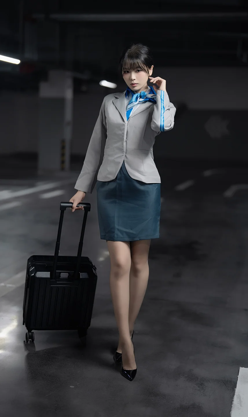轩萧学姐 - No.067 空姐车库 [28P,1V-1.8GB] 002.webp