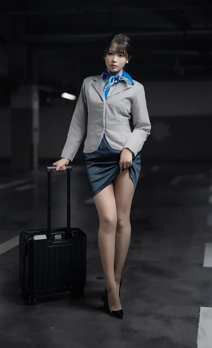 轩萧学姐 - No.067 空姐车库 [28P,1V-1.8GB] 004.webp