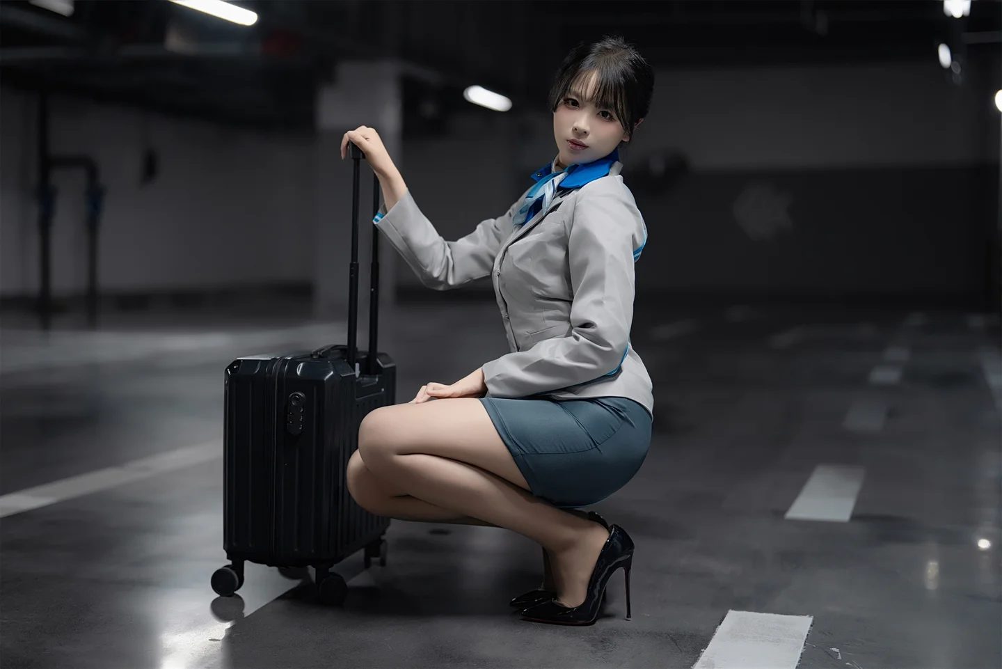 轩萧学姐 - No.067 空姐车库 [28P,1V-1.8GB] 008.webp