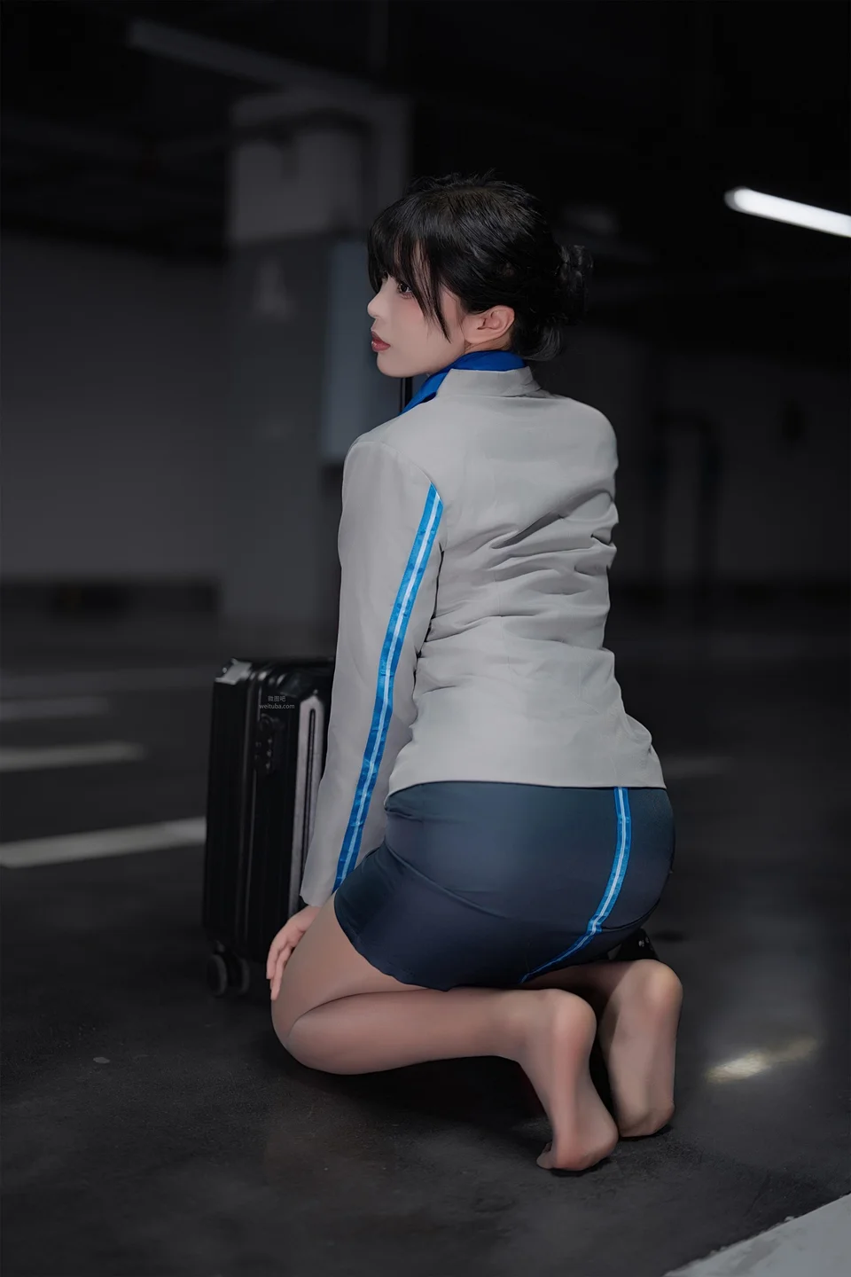 轩萧学姐 - No.067 空姐车库 [28P,1V-1.8GB] 010.webp