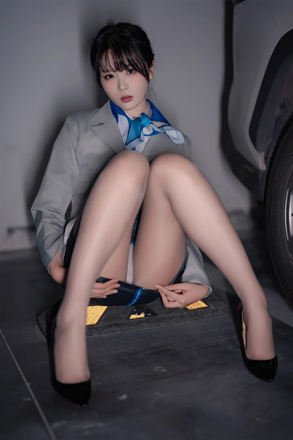 轩萧学姐 - No.067 空姐车库 [28P,1V-1.8GB] 017.webp