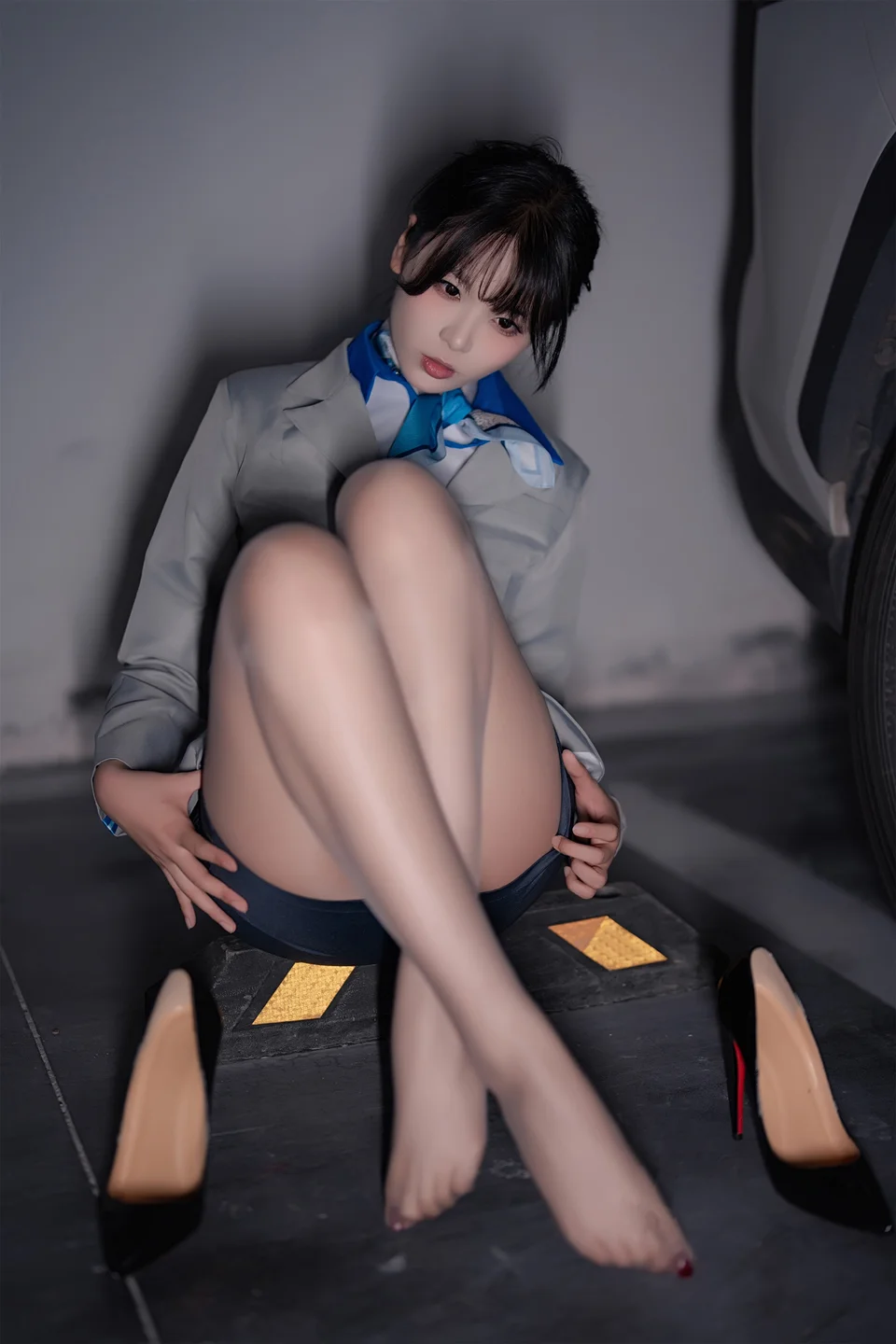 轩萧学姐 - No.067 空姐车库 [28P,1V-1.8GB] 020.webp