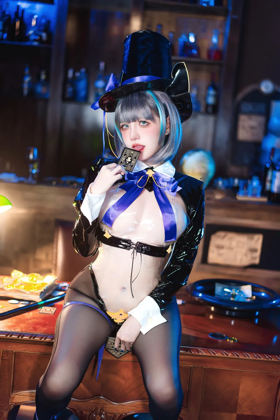 阿薰kaOri - 碧蓝航线 柴郡 魔术师 [81P,13V-1.43GB] 11.webp