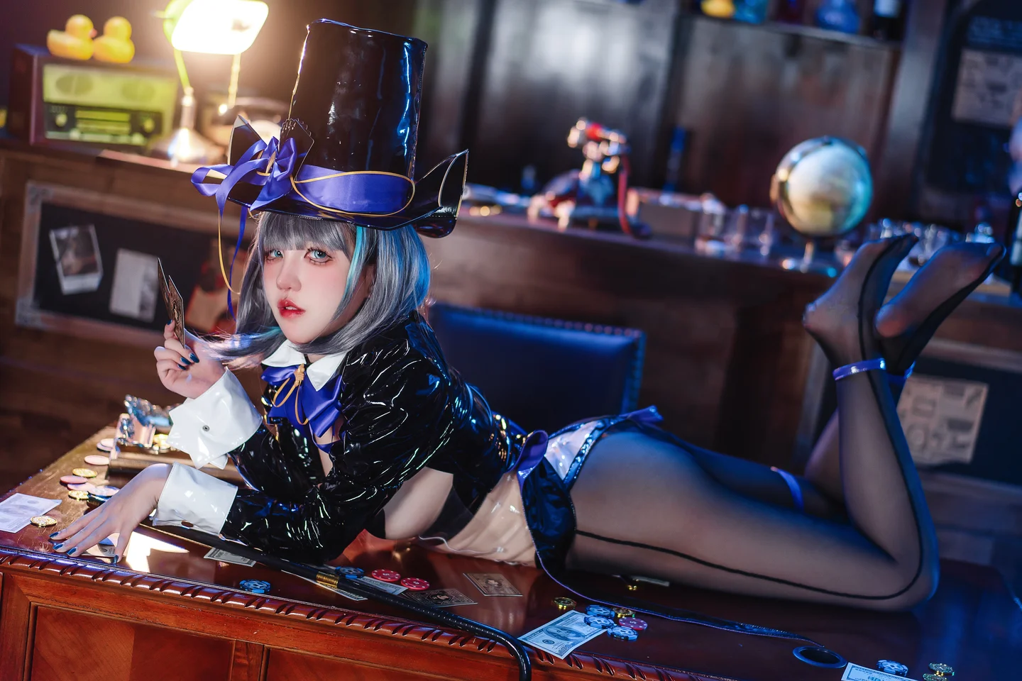 阿薰kaOri - 碧蓝航线 柴郡 魔术师 [81P,13V-1.43GB] 35.webp