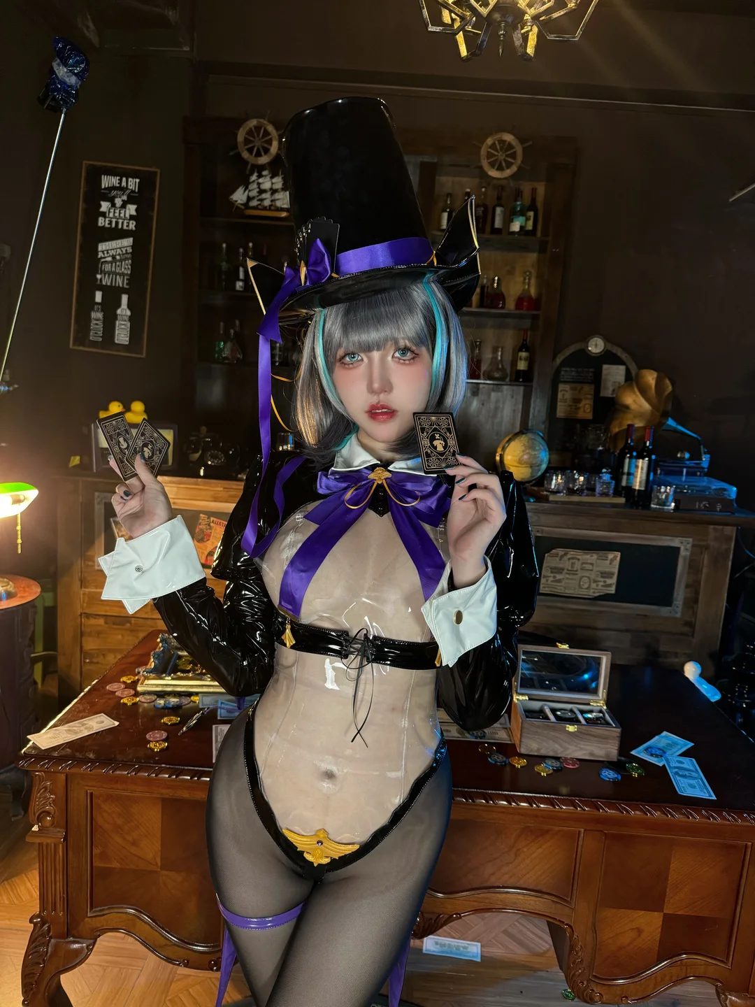 阿薰kaOri - 碧蓝航线 柴郡 魔术师 [81P,13V-1.43GB] 80.webp