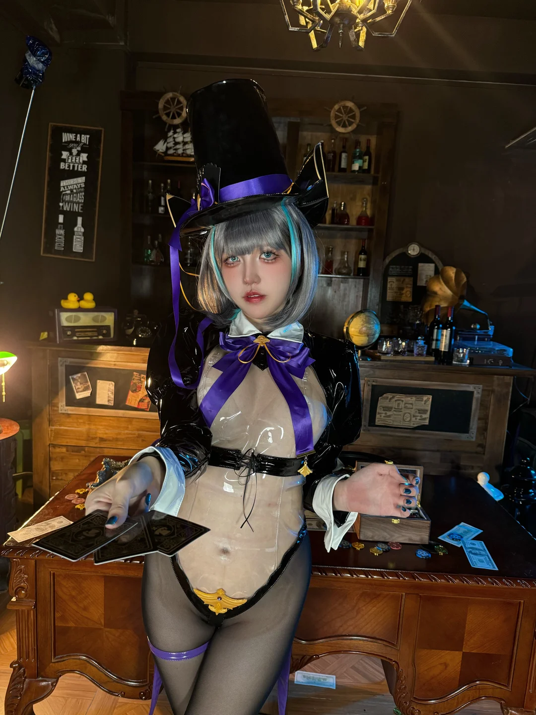 阿薰kaOri - 碧蓝航线 柴郡 魔术师 [81P,13V-1.43GB] 81.webp