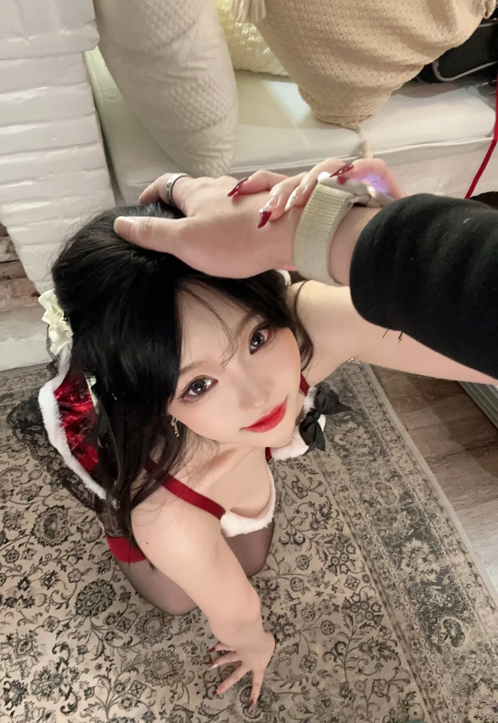 雪晴Astra  No.084 – 圣诞红格裙 [71P3V-1.74GB] 【丝足阁写真】063.webp