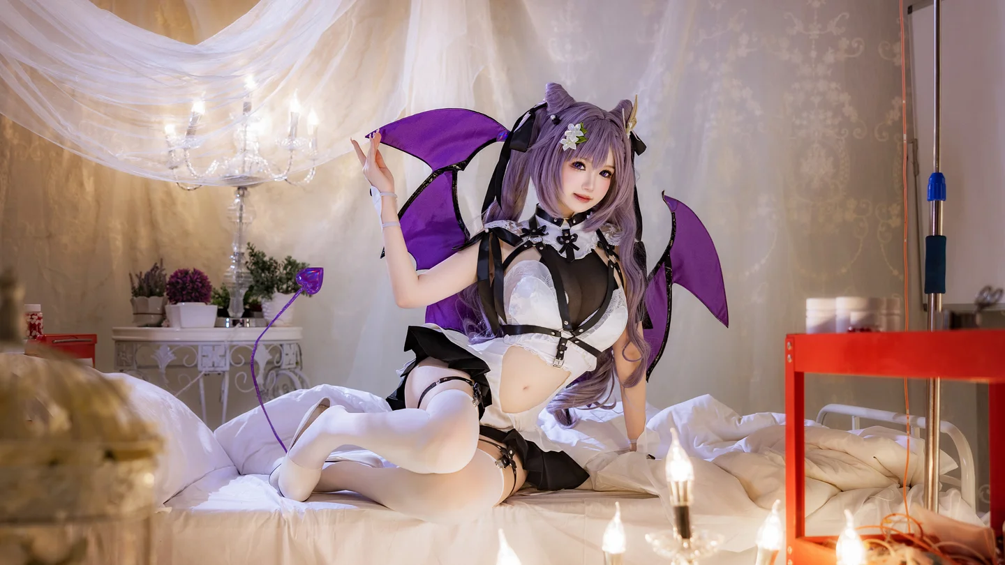 雪晴Astra 原神刻晴 恶魔拘束睡衣 [20P 4V] 20240922-133250(12).webp