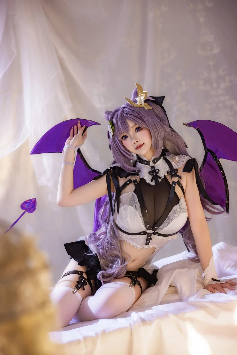 雪晴Astra 原神刻晴 恶魔拘束睡衣 [20P 4V] 20240922-133250(14).webp