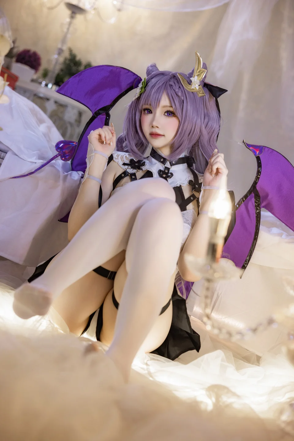 雪晴Astra 原神刻晴 恶魔拘束睡衣 [20P 4V] 20240922-133250(19).webp