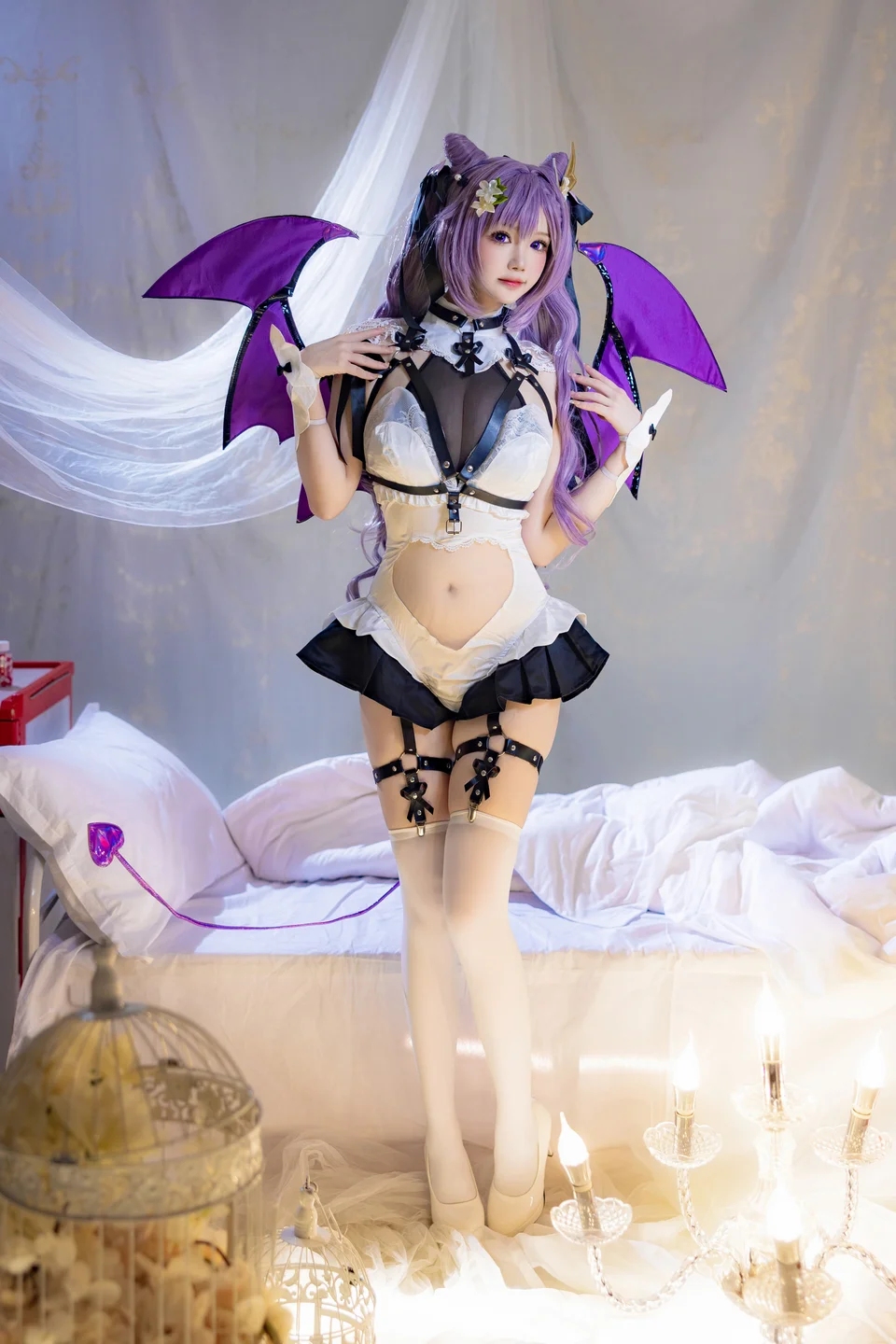 雪晴Astra 原神刻晴 恶魔拘束睡衣 [20P 4V] 20240922-133250(3).webp