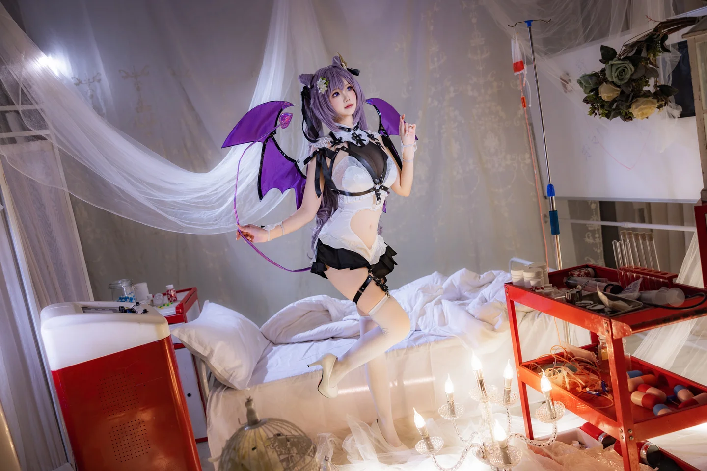 雪晴Astra 原神刻晴 恶魔拘束睡衣 [20P 4V] 20240922-133250(4).webp