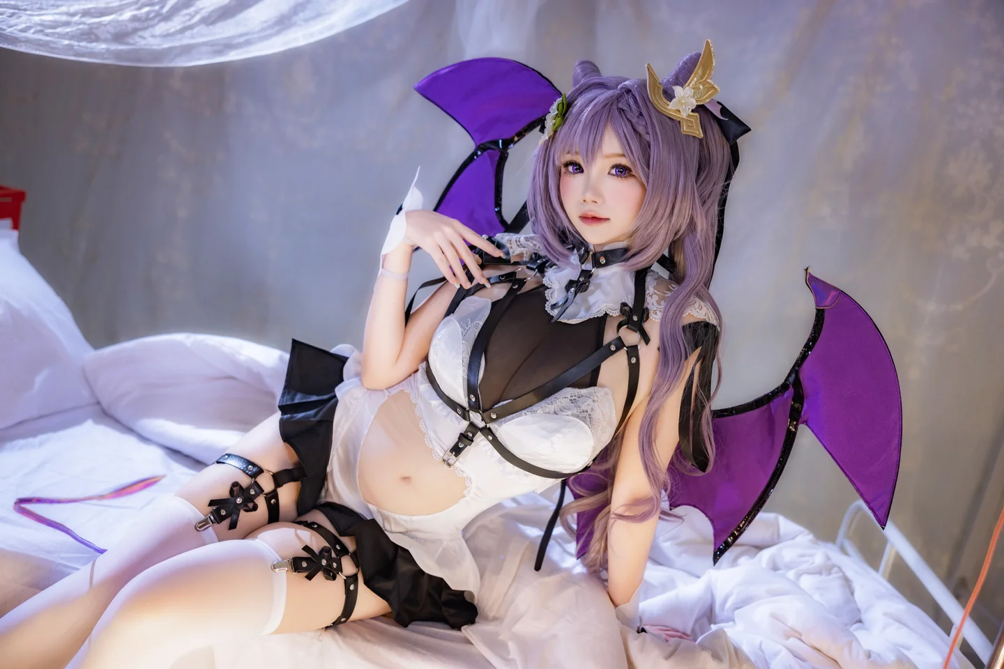 雪晴Astra 原神刻晴 恶魔拘束睡衣 [20P 4V] 20240922-133250(6).webp