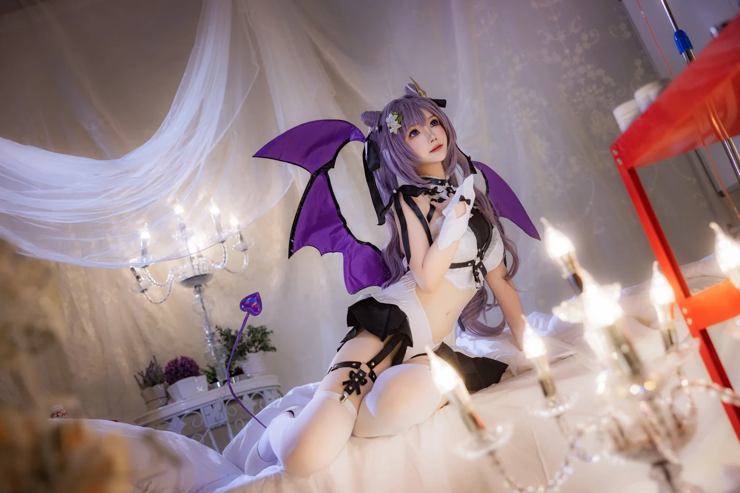 雪晴Astra 原神刻晴 恶魔拘束睡衣 [20P 4V] 20240922-133250(9).webp