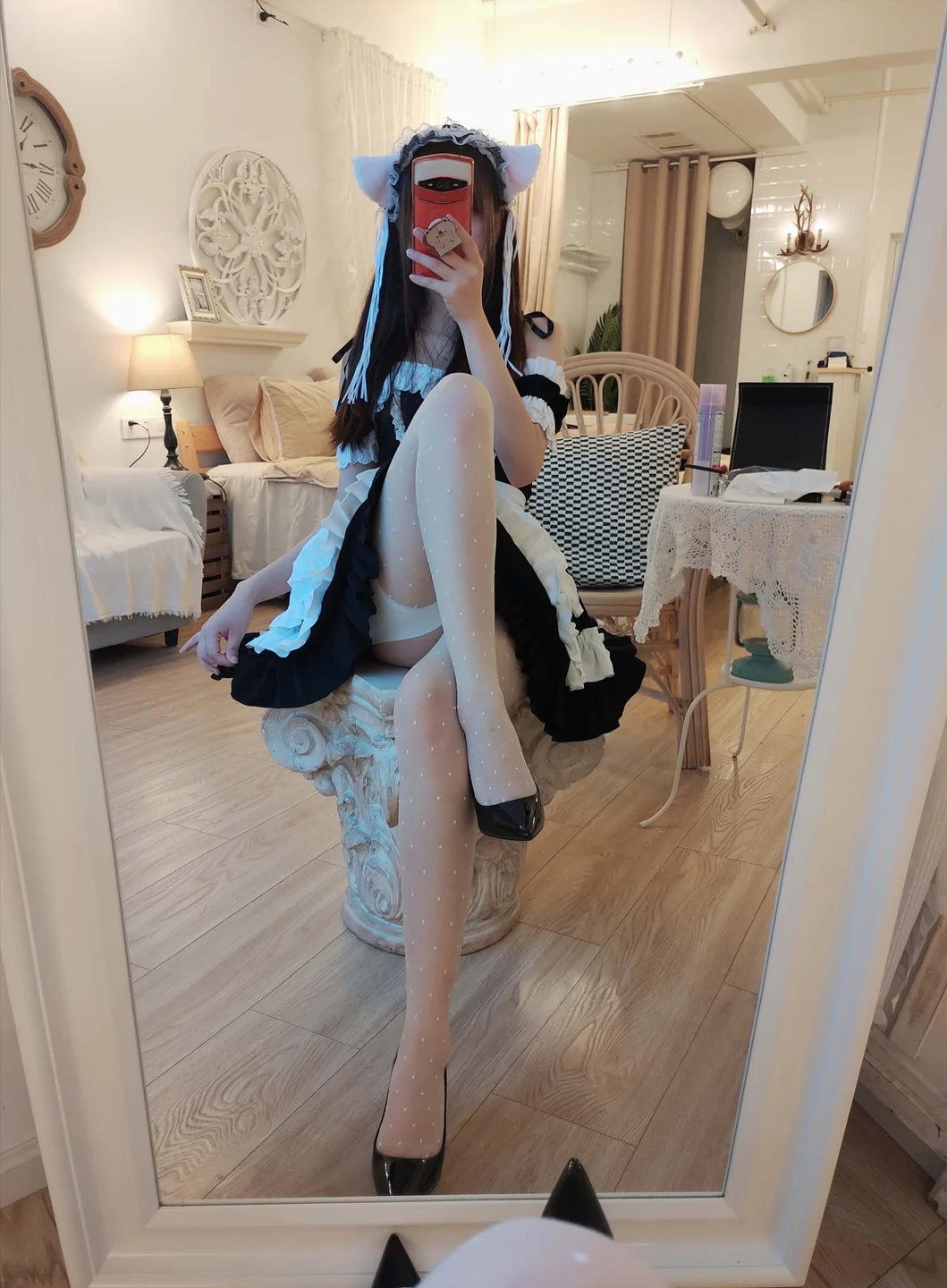 雪琪SAMA - 对镜女仆 [28P 2V] 20240827-120849(13).webp