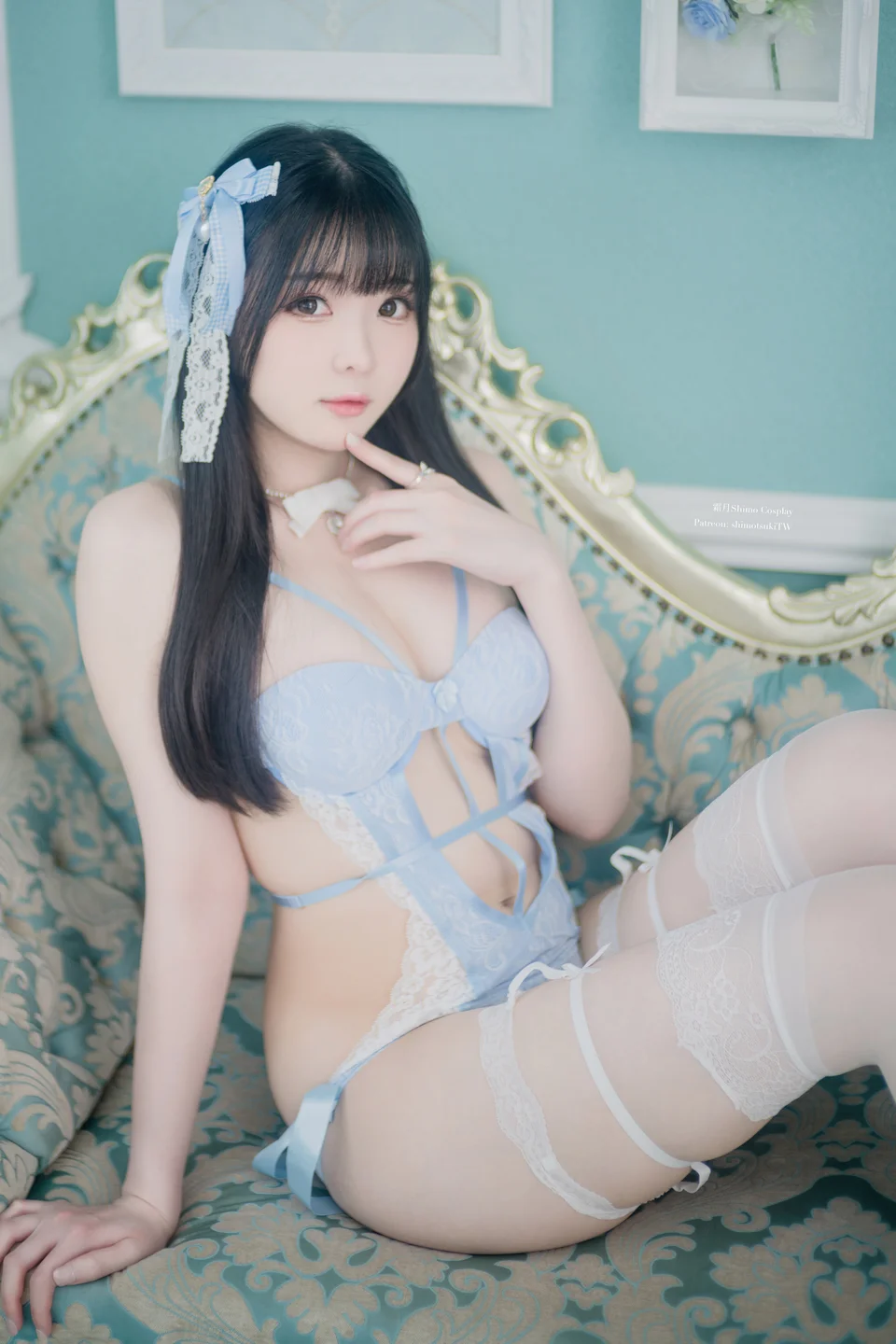 霜月shimo – Blue Lingerie [41P-323MB] 【丝足阁写真】008.webp