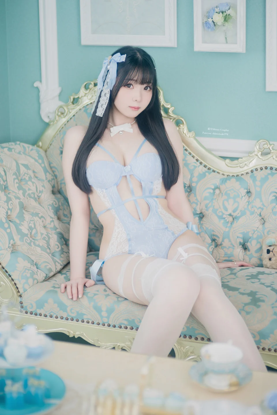 霜月shimo – Blue Lingerie [41P-323MB] 【丝足阁写真】009.webp