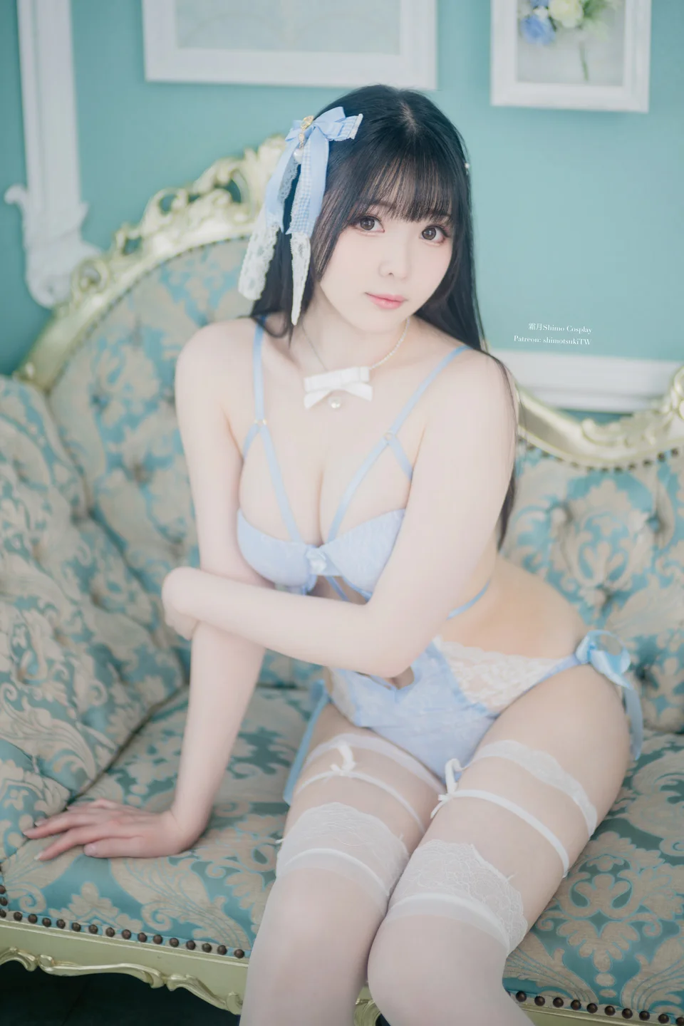 霜月shimo – Blue Lingerie [41P-323MB] 【丝足阁写真】011.webp