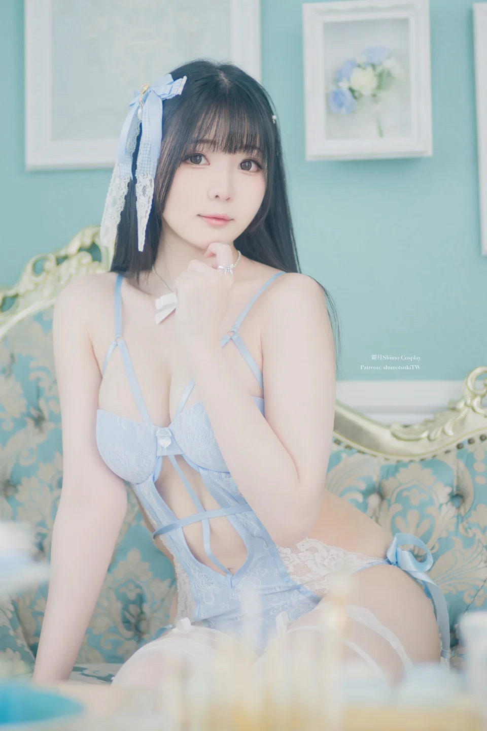 霜月shimo – Blue Lingerie [41P-323MB] 【丝足阁写真】013.webp