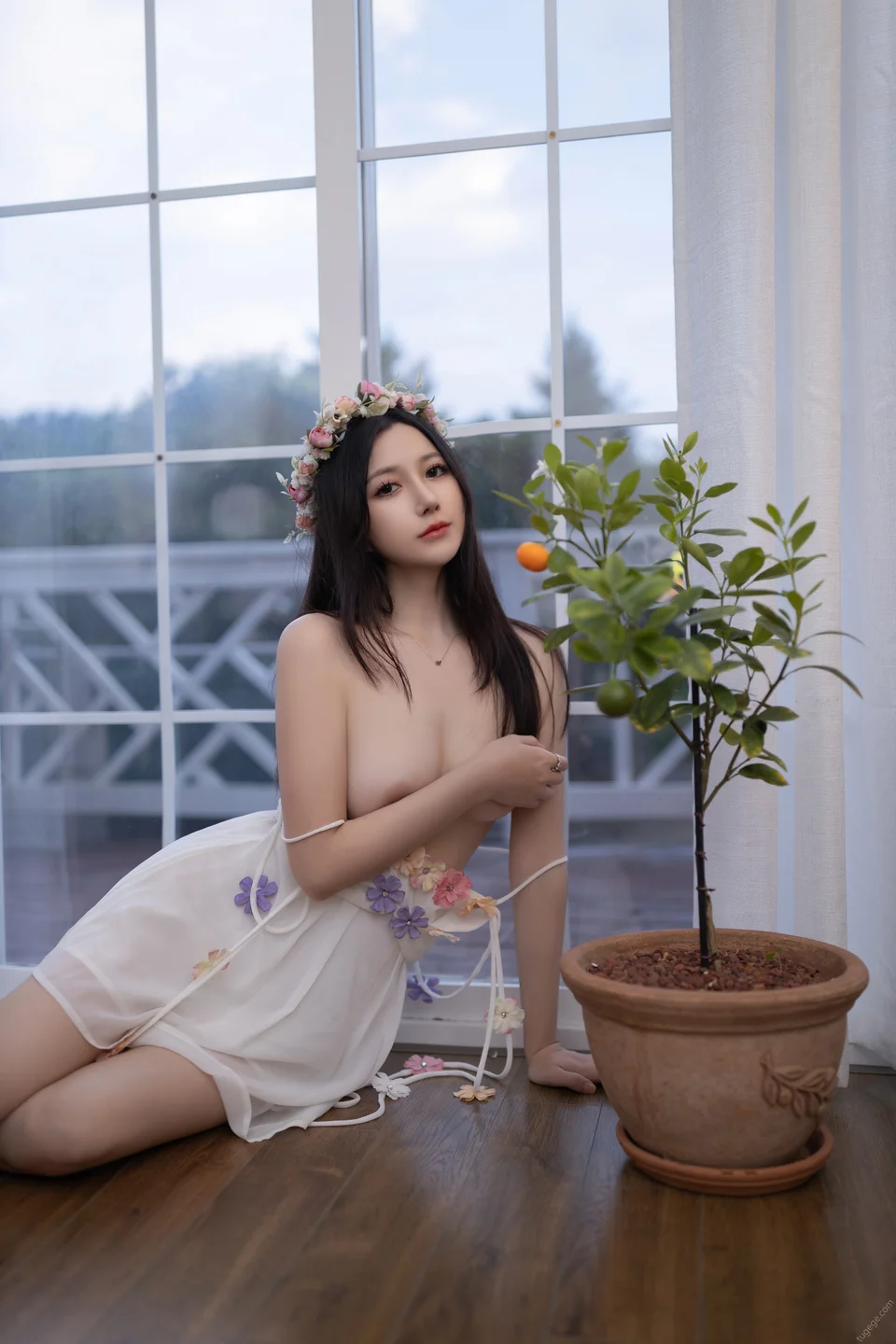 鱼子酱Fish - 秀人内购 花的伞 [120P] TG@icoset015.webp