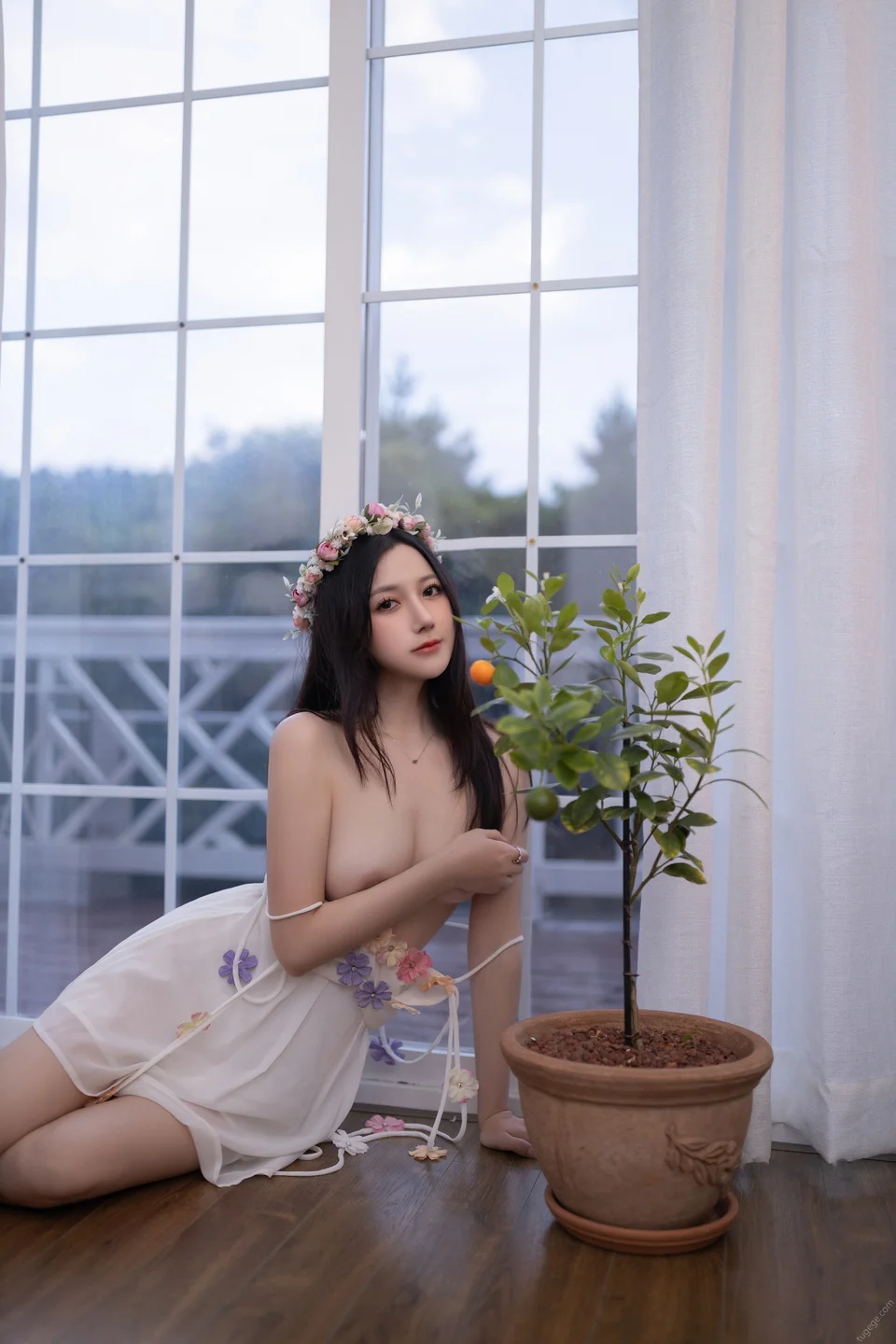 鱼子酱Fish - 秀人内购 花的伞 [120P] TG@icoset016.webp