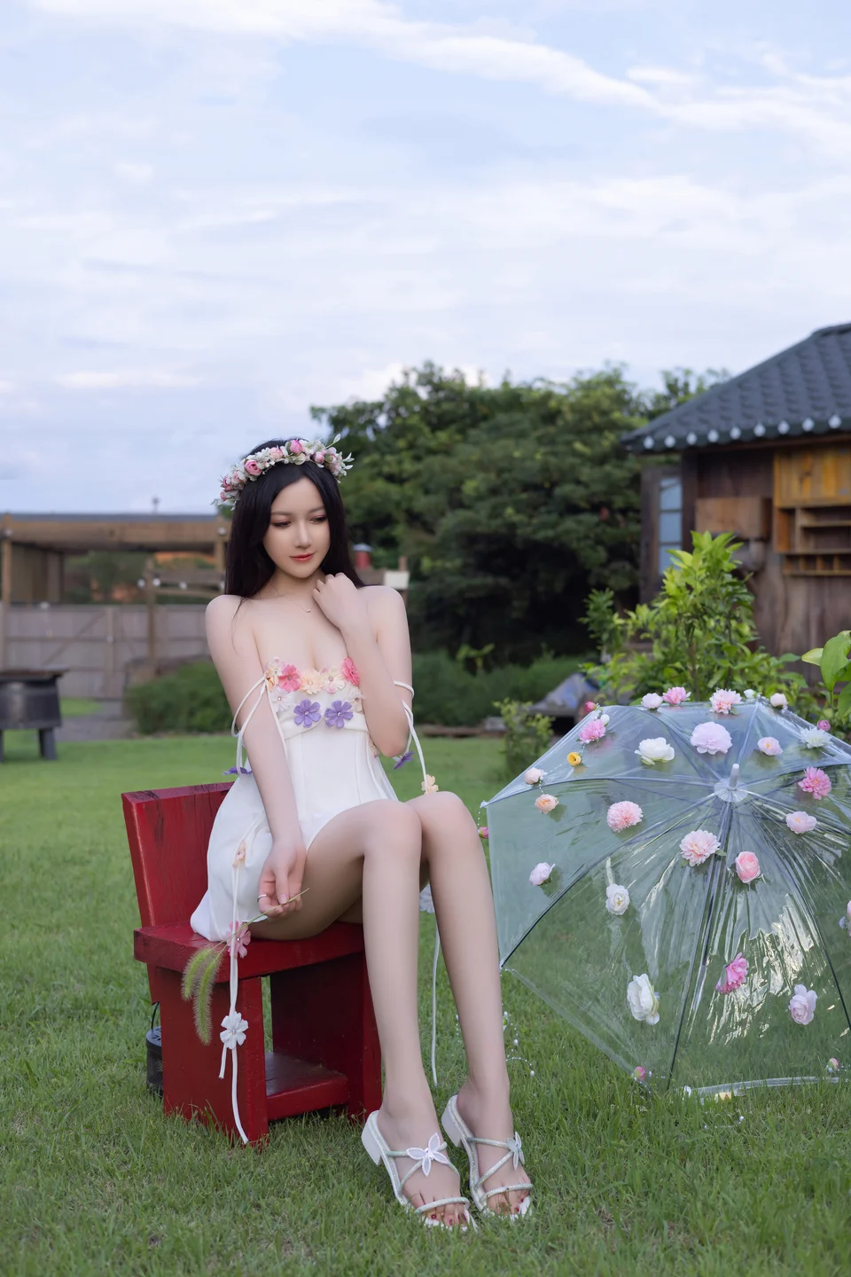 鱼子酱Fish - 秀人内购 花的伞 [120P] TG@icoset081.webp