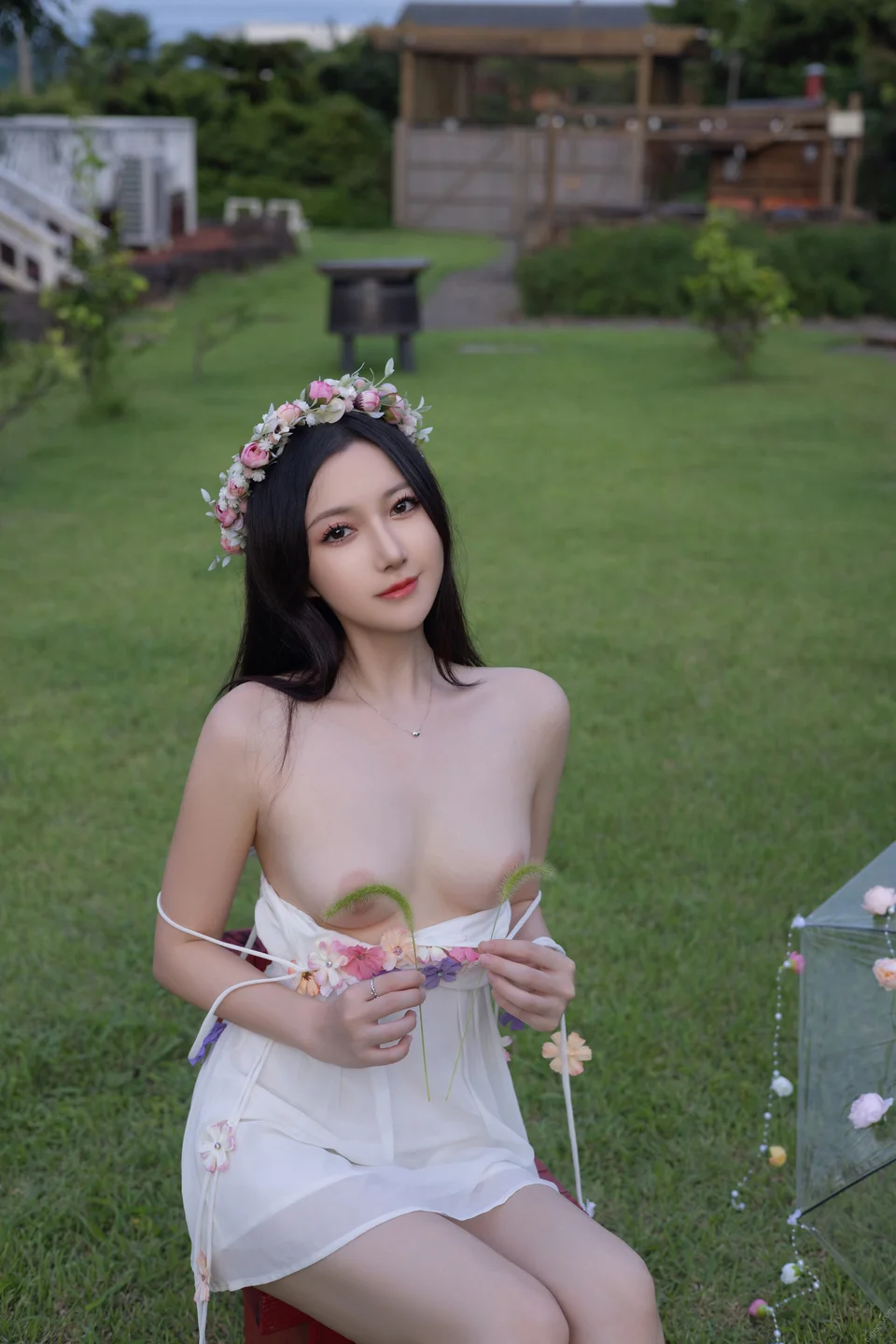 鱼子酱Fish - 秀人内购 花的伞 [120P] TG@icoset084.webp