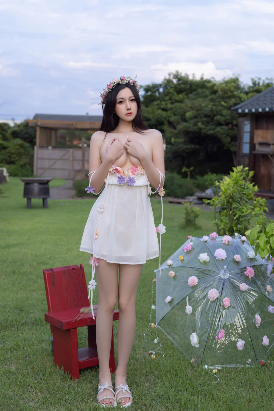 鱼子酱Fish - 秀人内购 花的伞 [120P] TG@icoset086.webp