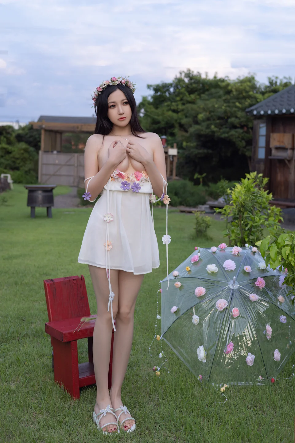 鱼子酱Fish - 秀人内购 花的伞 [120P] TG@icoset087.webp