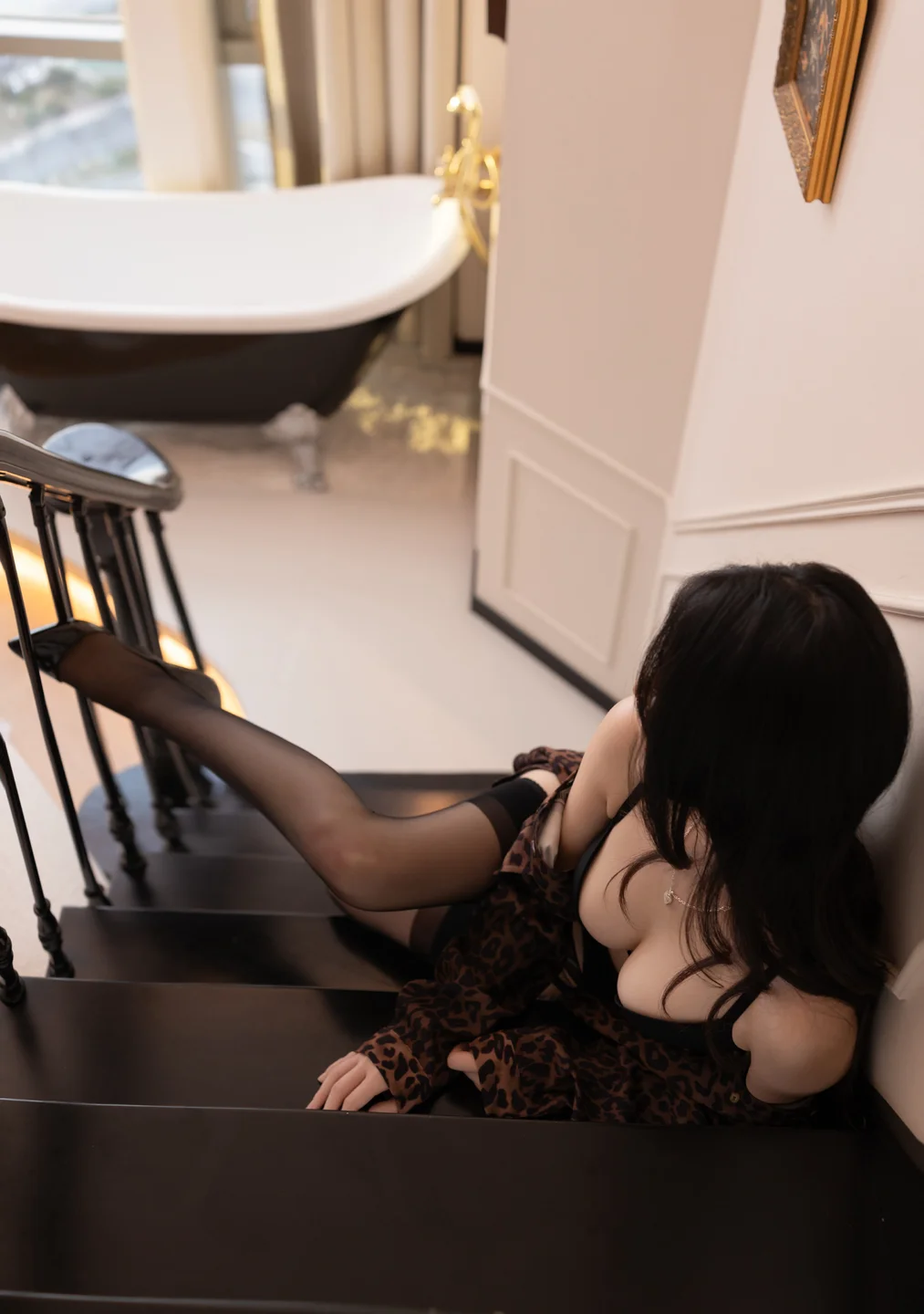 鱼子酱Fish - 豹纹衬衫 【丝足阁写真】030.webp