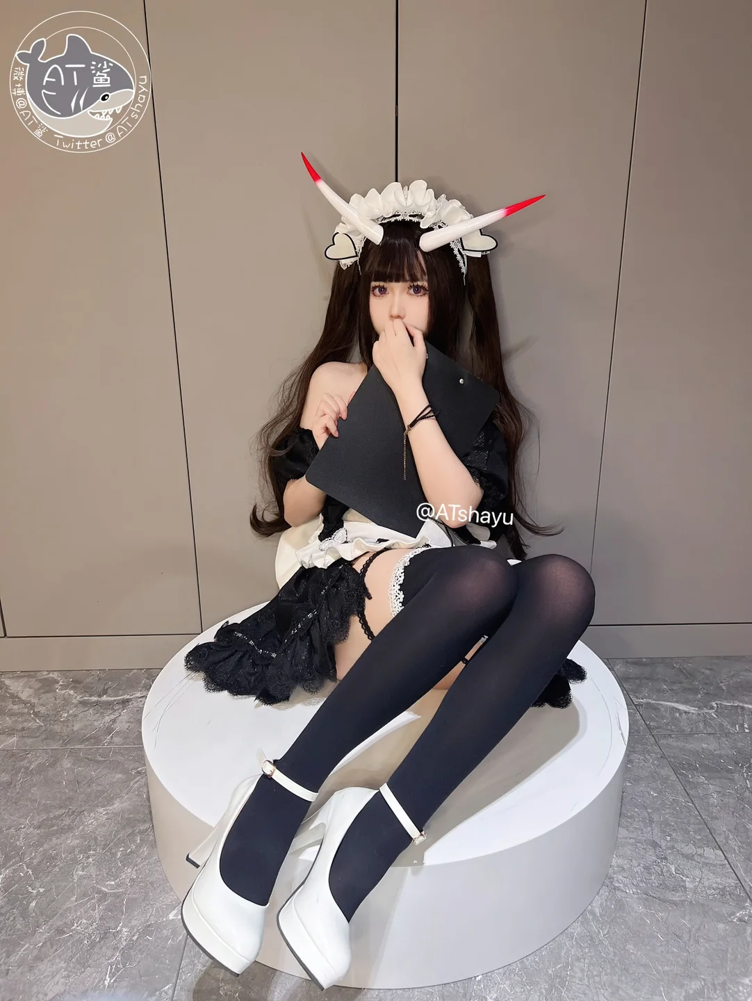 AT鲨 – 碧蓝航线 能代女仆 [83P1V-469MB] 【丝足阁写真】045.webp