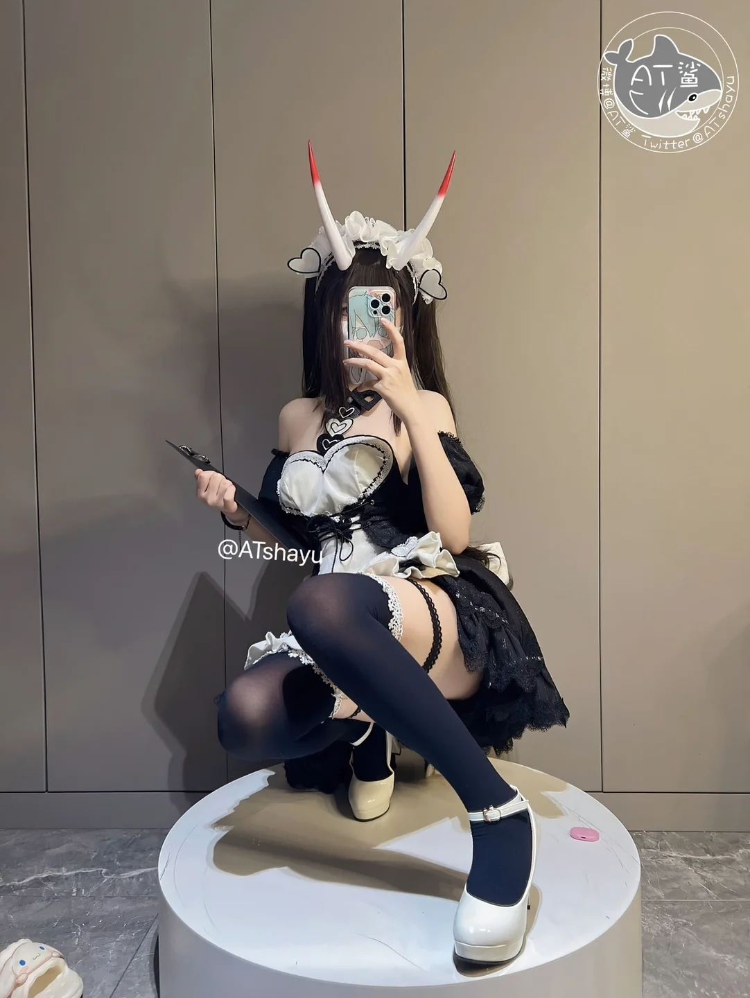 AT鲨 – 碧蓝航线 能代女仆 [83P1V-469MB] 【丝足阁写真】068.webp