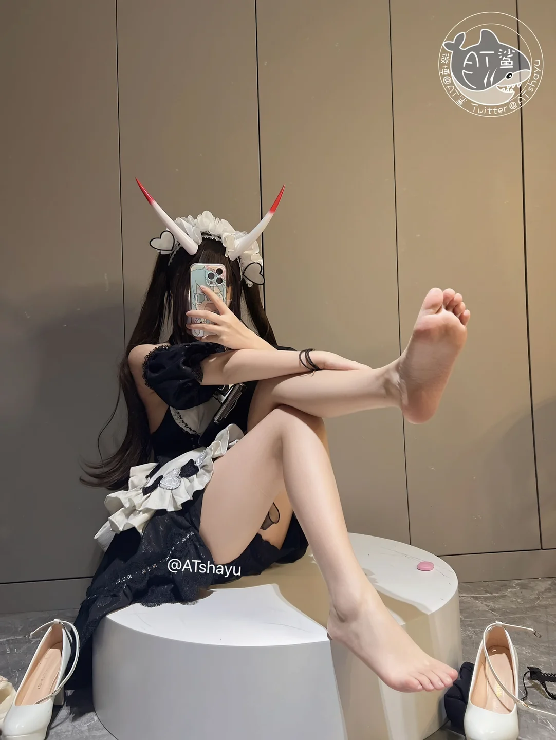 AT鲨 – 碧蓝航线 能代女仆 [83P1V-469MB] 【丝足阁写真】074.webp