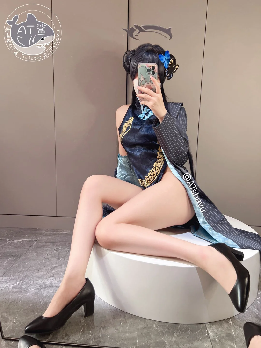 AT鲨 - 蔚蓝档案 妃咲旗袍 [30P] 09.webp