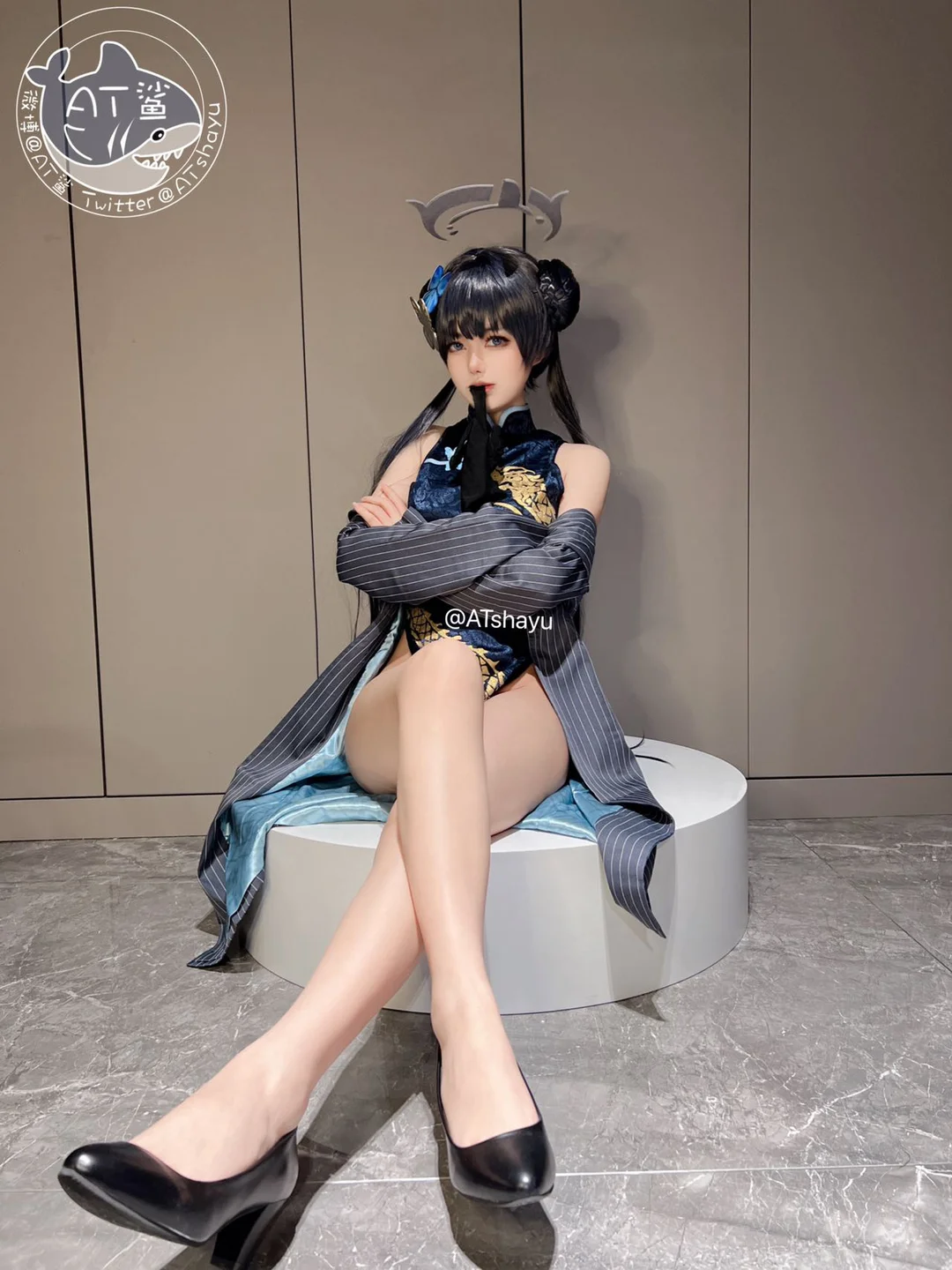 AT鲨 - 蔚蓝档案 妃咲旗袍 [30P] 11.webp