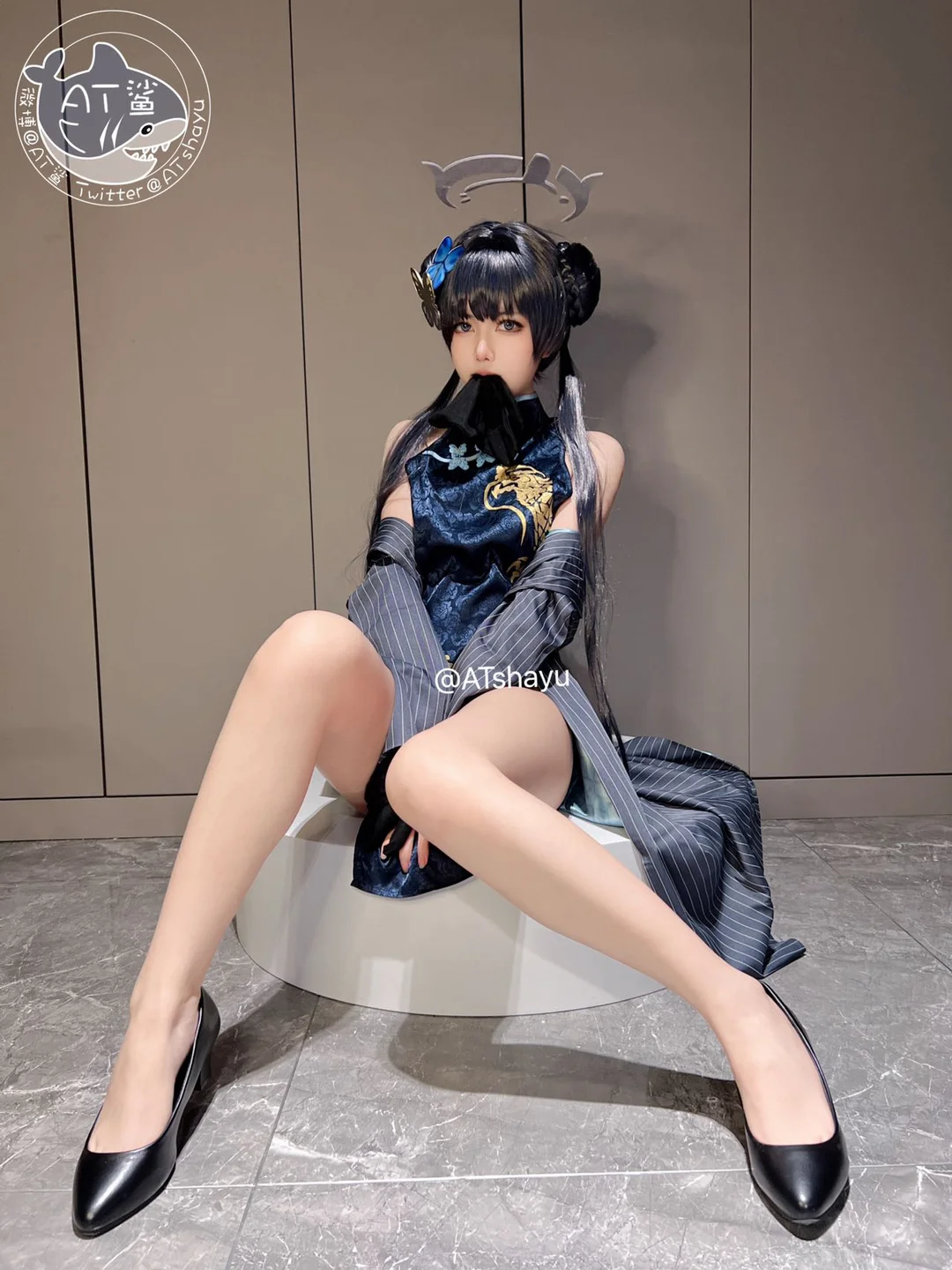 AT鲨 - 蔚蓝档案 妃咲旗袍 [30P] 26.webp